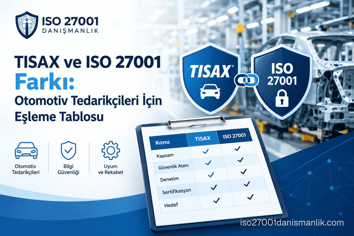TISAX ve ISO 27001 karşılaştırması: otomotiv tedarikçileri için kapsam, denetim ve sertifikasyon eşleme tablosu